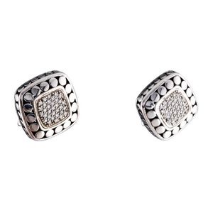 JOHN HARDY Diamond Pavé Dot Earclips